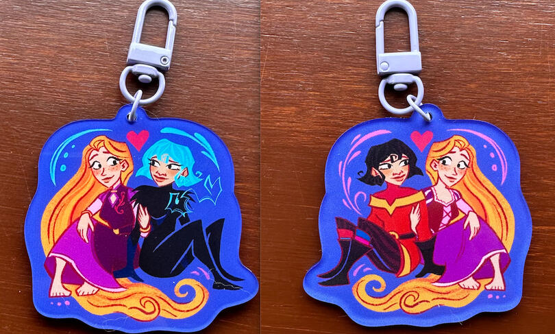 double-sided acrylic charm
